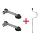 2 X ALKO 590mm Corner Steady Drop Down Legs With 1 x 800mm Winder Handle