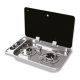 NCE CAN 2 Burner Rectangular Hob-Unit Manual Ignition Stove Cooktop With Lid