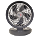 NCE 12 Volt Grey Oscillating Fan With Light 