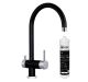 Puretec Tripla-BL1 Triple Action Mixer Tap + IN142C Inline Fridge Filter Cartridge, 10